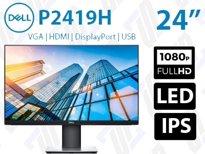 مانیتور استوک Dell P2419H سایز 24 اینچ FHD W-LED IPS HDMI